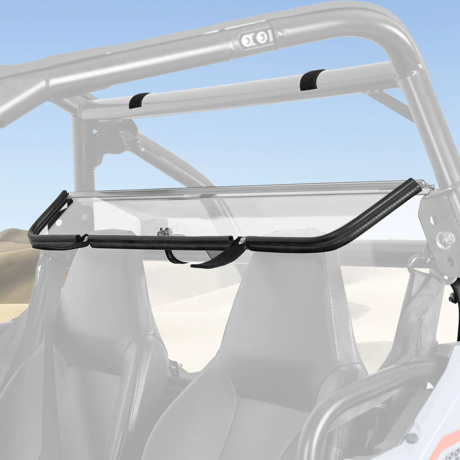 

KEMIMOTO UTV 1/4 Inch All-Weather Back Window Compatible with Polaris RZR 200 2022-2025 Folding Ventilated Rear Clear Windshield