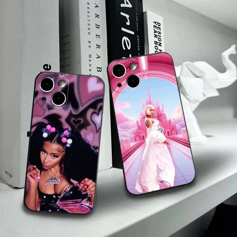 

Nicki Minaj Rapper Pink Friday 2 Phone Case For iPhone16,15,14,13,12 Mini 11 Pro XR,X,XS,MAX 7,8 Plus Silicone Cover Soft Black