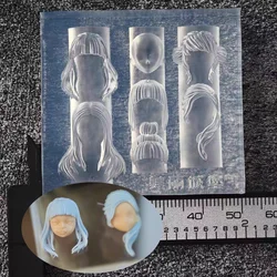 1pc Face Ear Head 3D Acrylic Nail Mold Nail  Decorations Nails DIY Silicone Nail Stamping Plates Nails Products Nail Accessories
