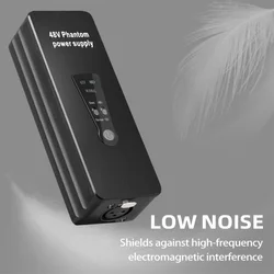 48V/12V Phantom Power Microphone Amplifier Supply for Condenser Mic Portable Mic Preamp Electronic musical Instrument Accessorie