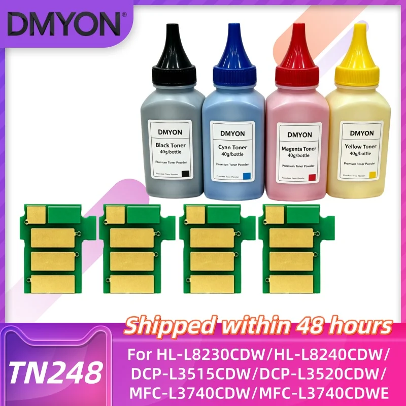 TN248 TN249 Toner Powder Chip for Brother L3515CDW L3520CDW L3520CDWE L3527CDW L3555CDW L3560CDW L3740CDW L3740CDWE L3760CD