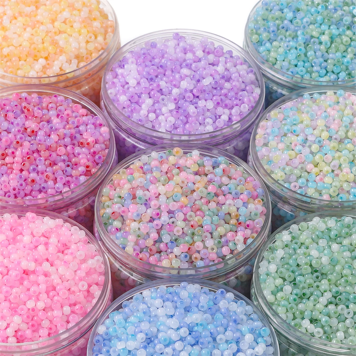 4mm High Quality Cat\'s Eye Jade Ice Glass Rice Beads - DIY Jewelry Making (Charms/Bracelets/Necklaces) Handmade 150pcs/bag