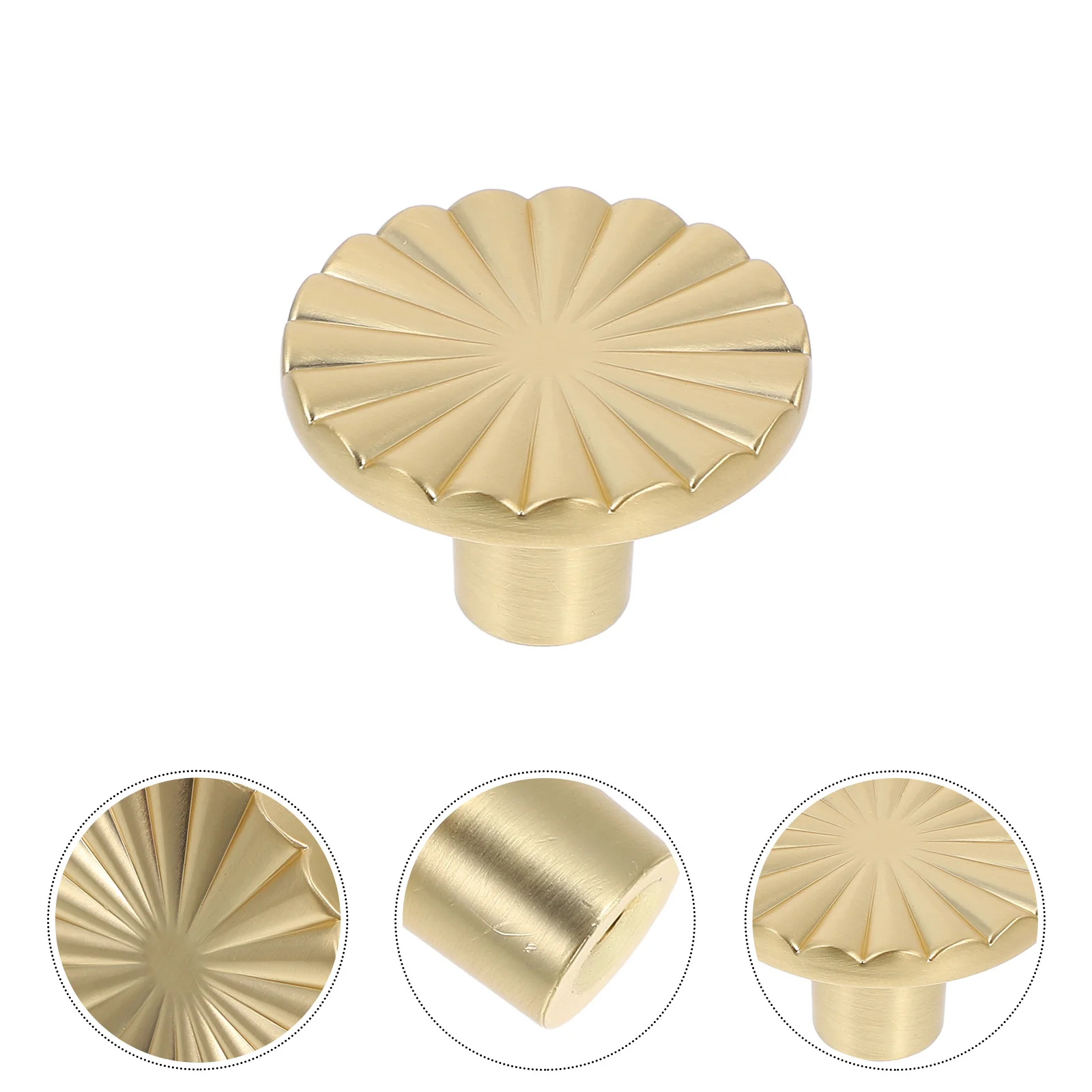 

6Pcs Round Gold Cabinet Knobs Elegant Drawer Handles for Wardrobe Shoe Cabinet Decorative Retro Pulls Durable Zinc Alloy