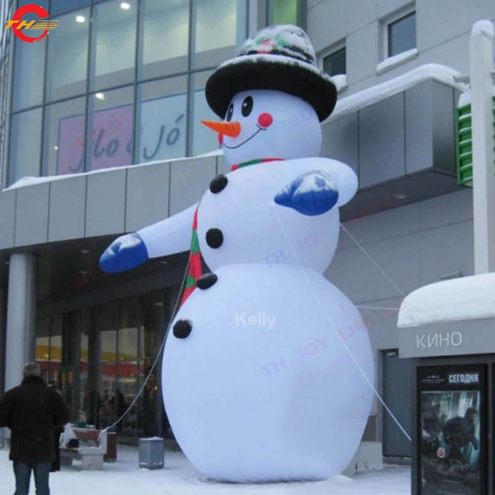 Bonhomme de neige gonflable de noël, livraison rapide, dessin animé, décoration de vacances de noël, réplique publicitaire à vendre