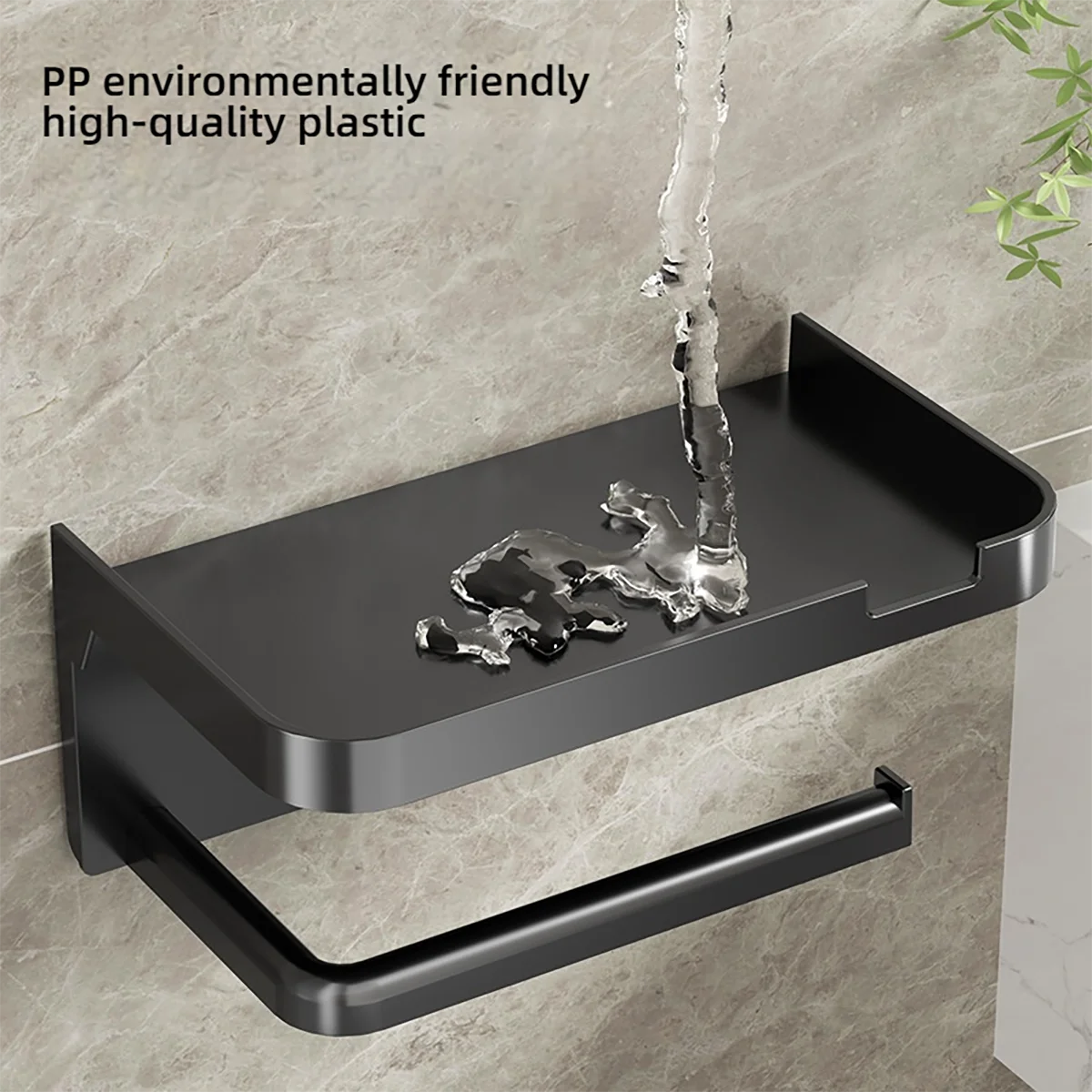 1 قطعة رف تخزين مثبت على الحائط حامل ورق المرحاض منظم لفة غير لكمة-ملحقات تخزين الحمام #3