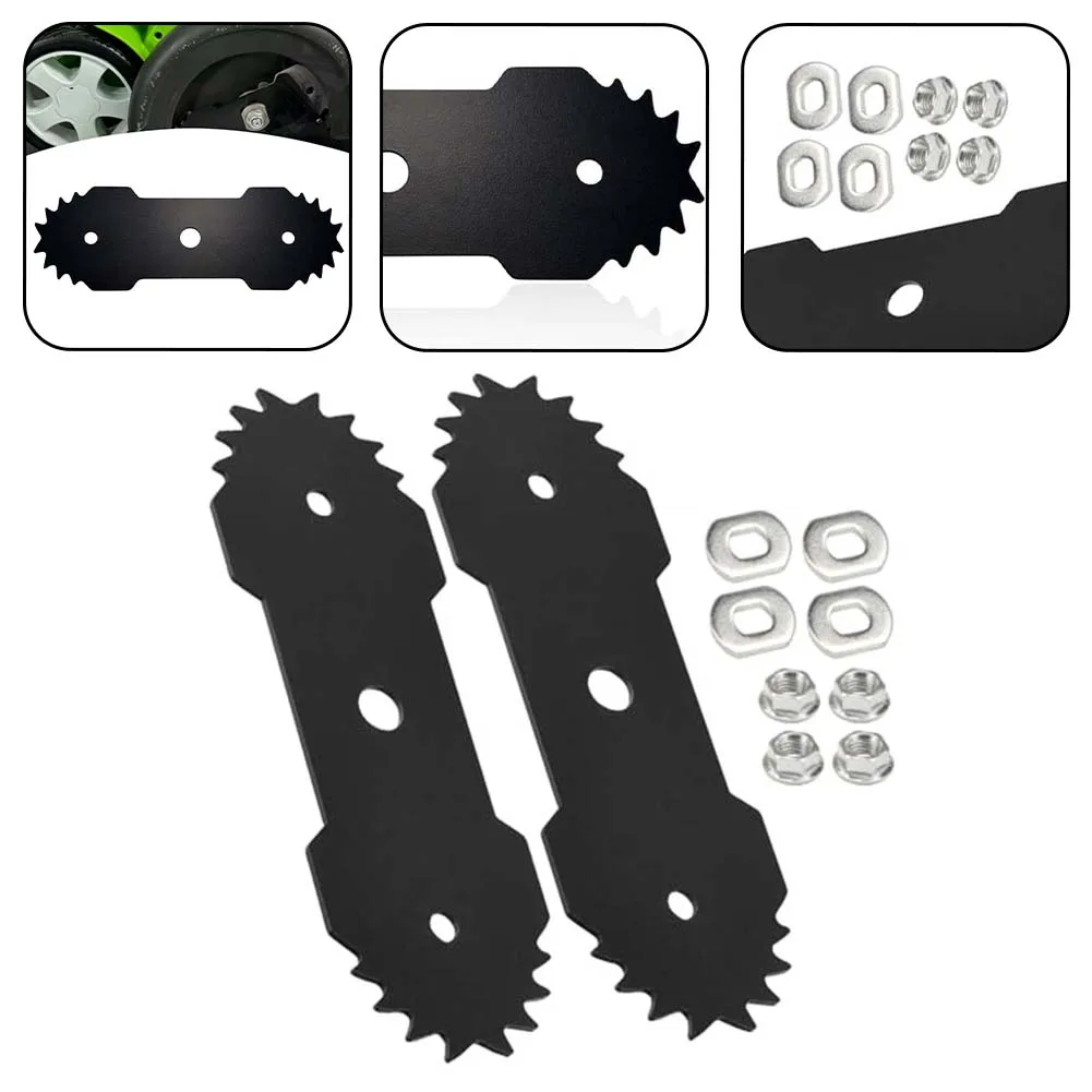 شفرة مزدوجة الحواف مقاس 7.5 بوصة من الفولاذ المقسى متوافقة مع شفرة تشذيب سلكية كهربائية Greenworks 12 أمبير 27032 #5