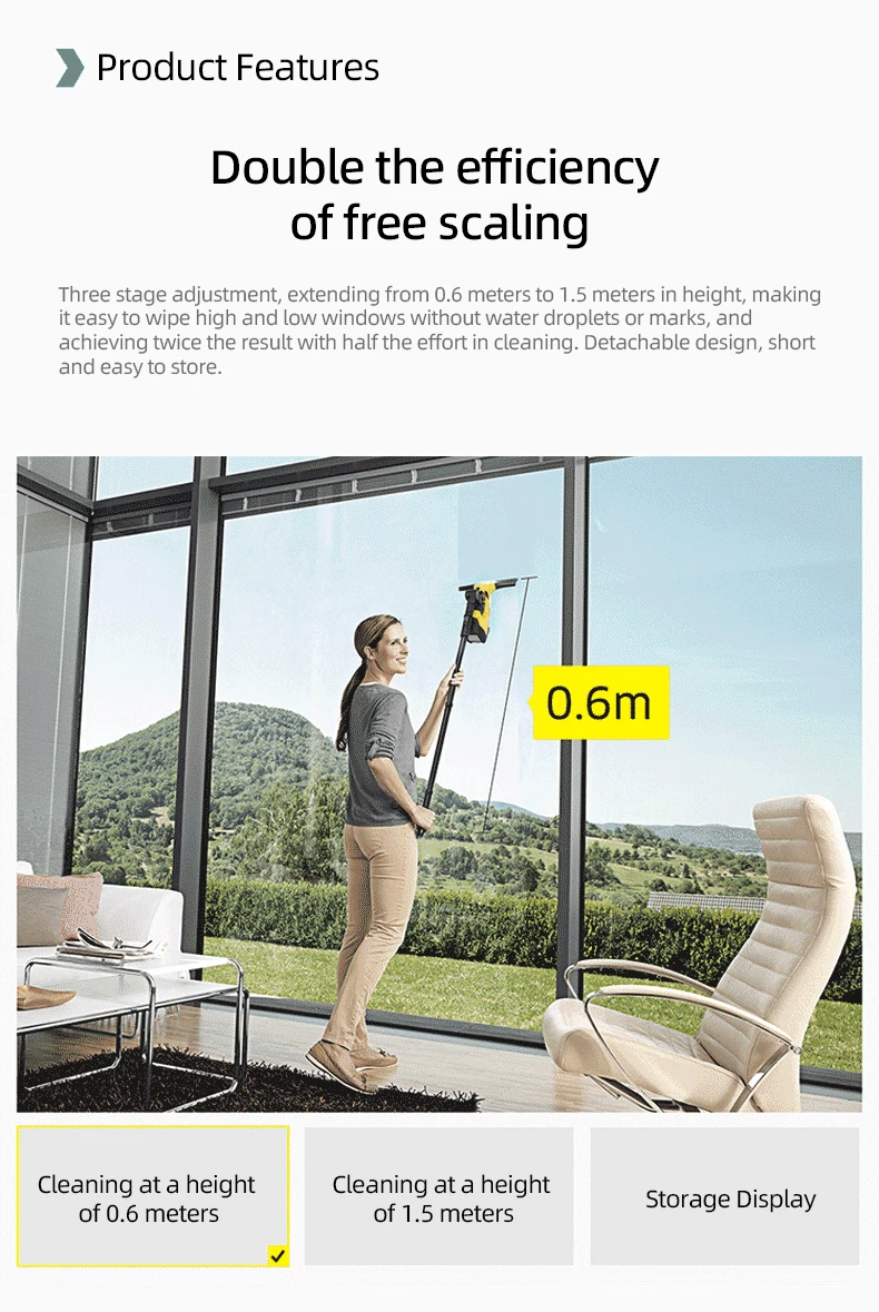 Karcher Limpia Cristal Ventanas Window Cleaner WV1 Accessories Extension pole