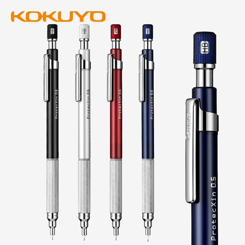 

KOKUYO Mechanical Pencil ProtectXin Metal Grip WSG-PS305C Low Center of Gravity Drawing Automatic Pencil 0.5mm School Supplies