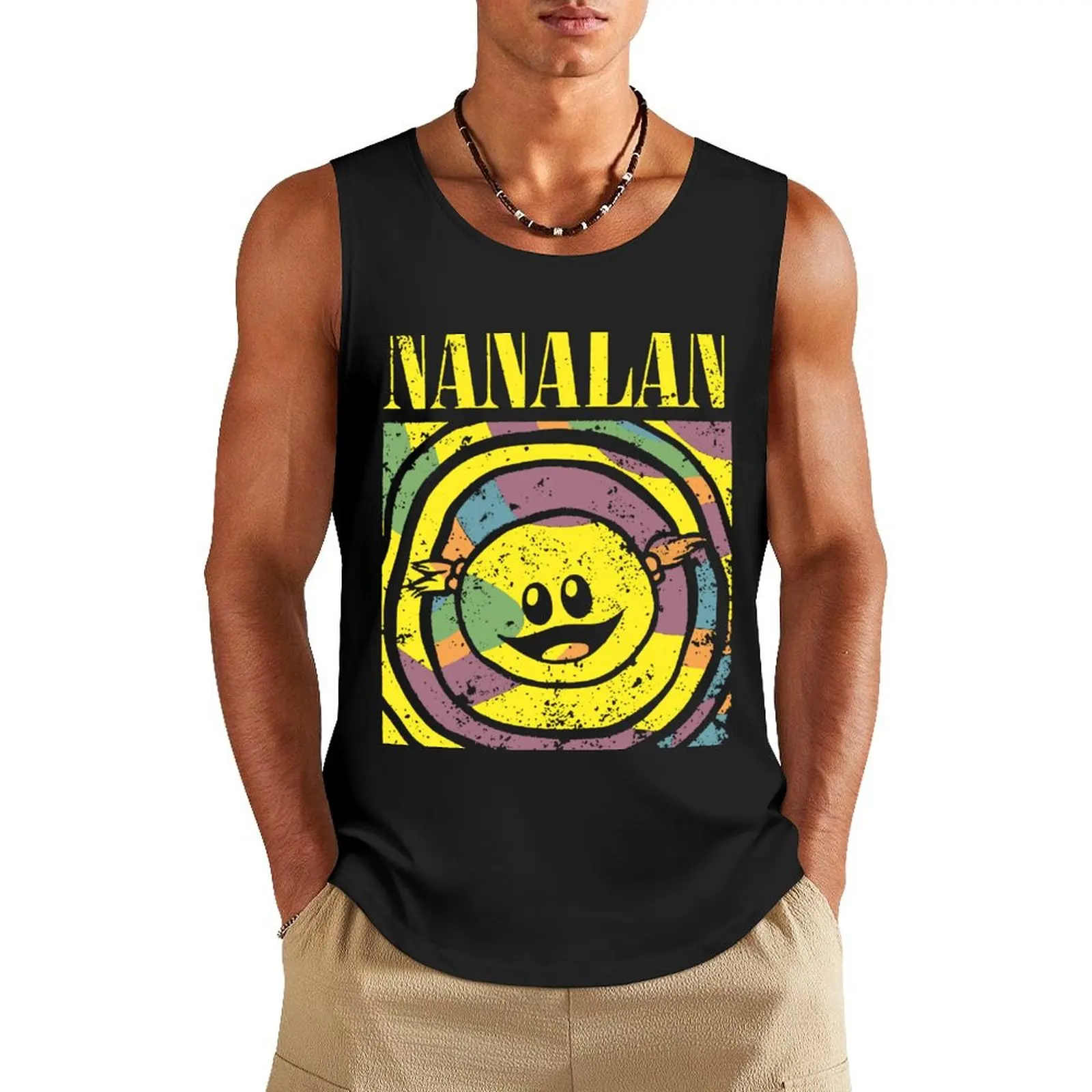 retro Nanalan Wonderful Girl Tank Top Men's sports t-shirt anime t-shirts