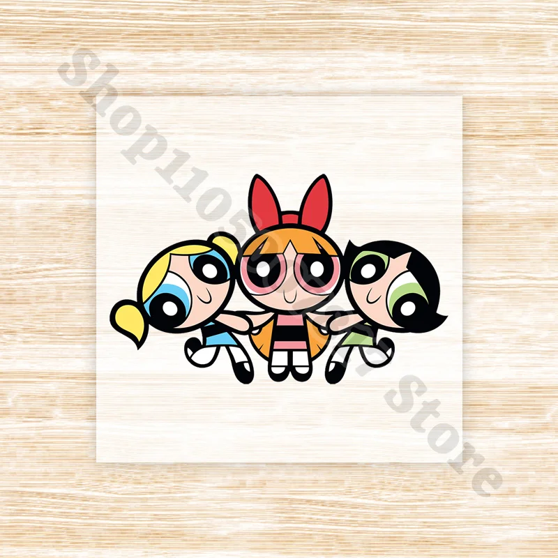 Kawaii The Powerpuffs Girls Creative Iron on Patches Cartoon Cute Heat Transfer Sticker Clothes Appliques DIY Decal Gifts 2026 - view 2