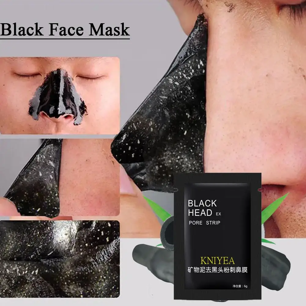 6g Nose Blackhead Remover Mineral Mud Mask Deep Pore Remover Cleaner Pore Peel Purifying Cleaning Strips Mask V4C4