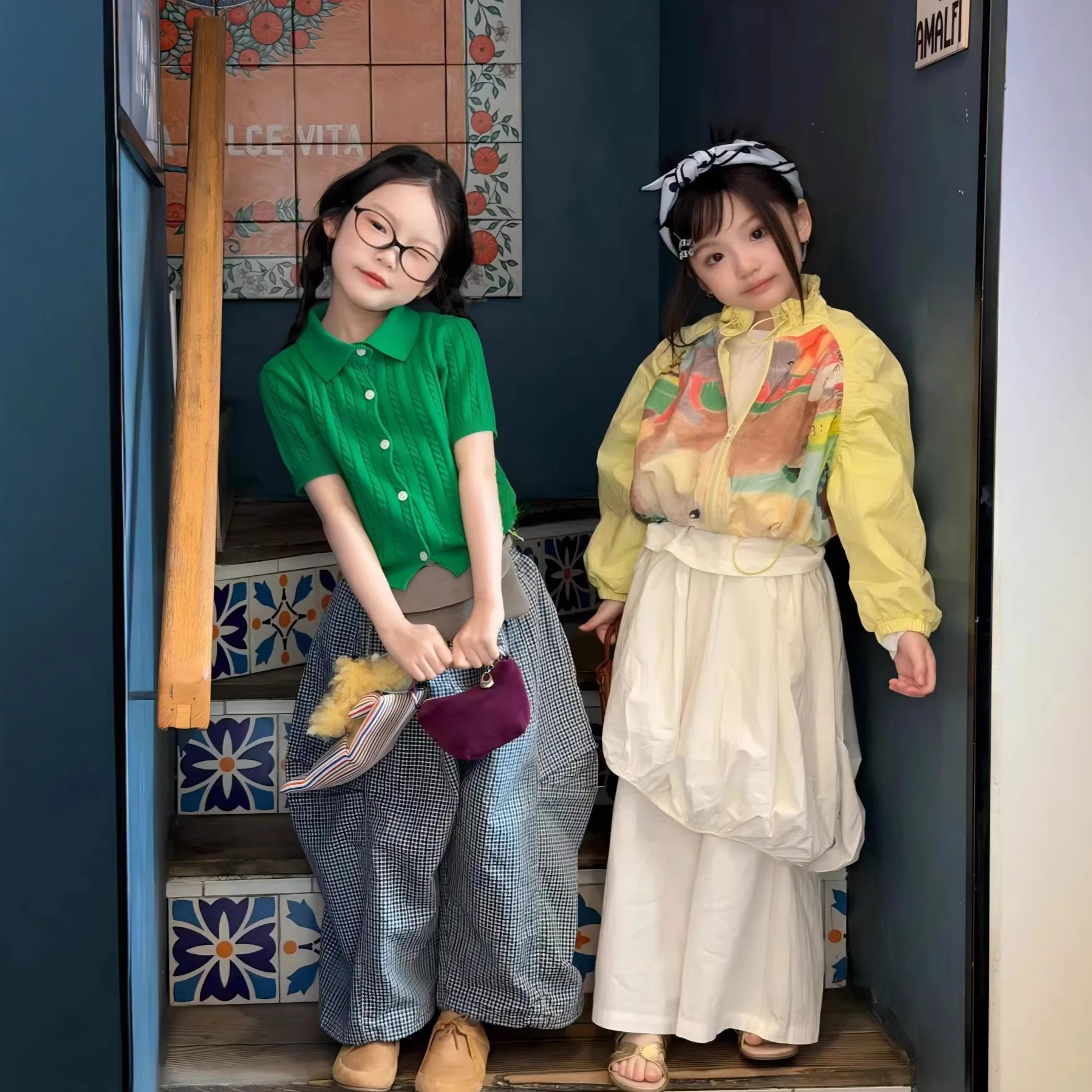 

Girls Pants 2026 Spring New Korean Style Loose and Wide Leg Pants Casual and Fashionable Versatile Daily Wear