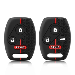 Silicone Key Case Cover for Honda Civic Accord VII Crv Frv Insight Shuttle Stream Jazz Keyless Accessories Keychain 2 3 4 Button