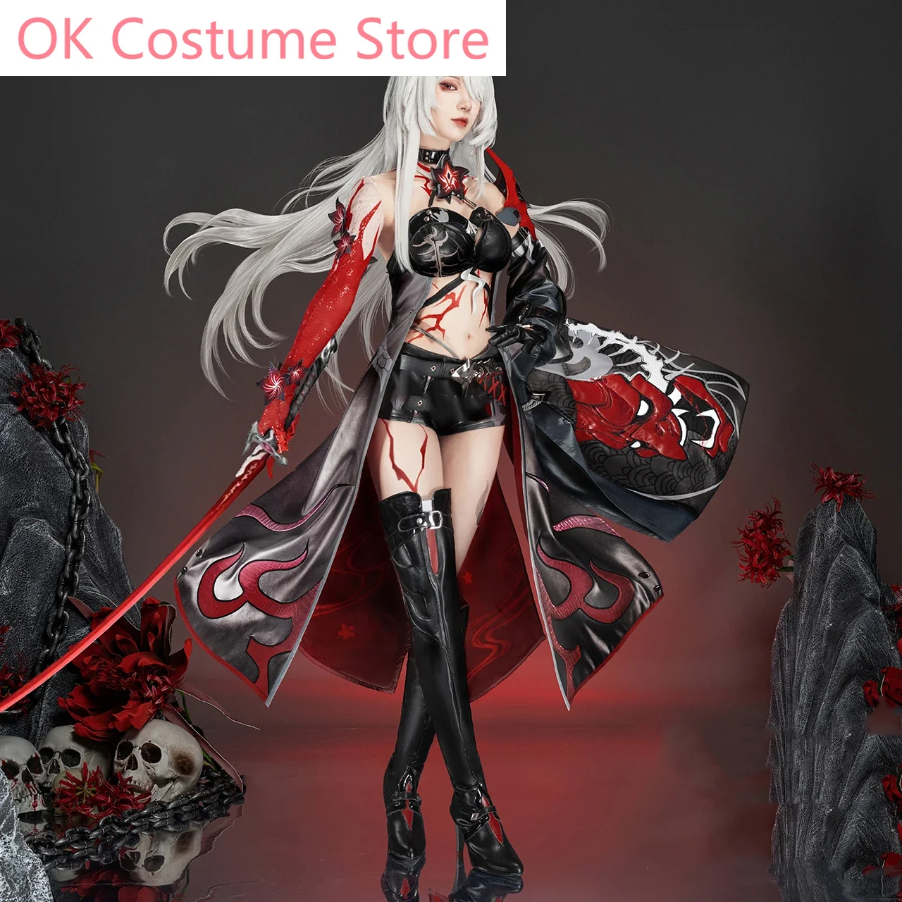 Honkai: Star Rail Acheron Fade Skin Game Suit Gorgeous Uniform Cosplay Costume Halloween Party Role Play Outfit Women