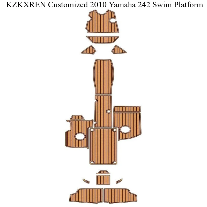 

KZKXREN Customized 2010 Yamaha 242 Swim Platform Eva Foam Boat Self-adhesive for Flooring Pad Yacht/Kayak Non-slip Decking Sheet