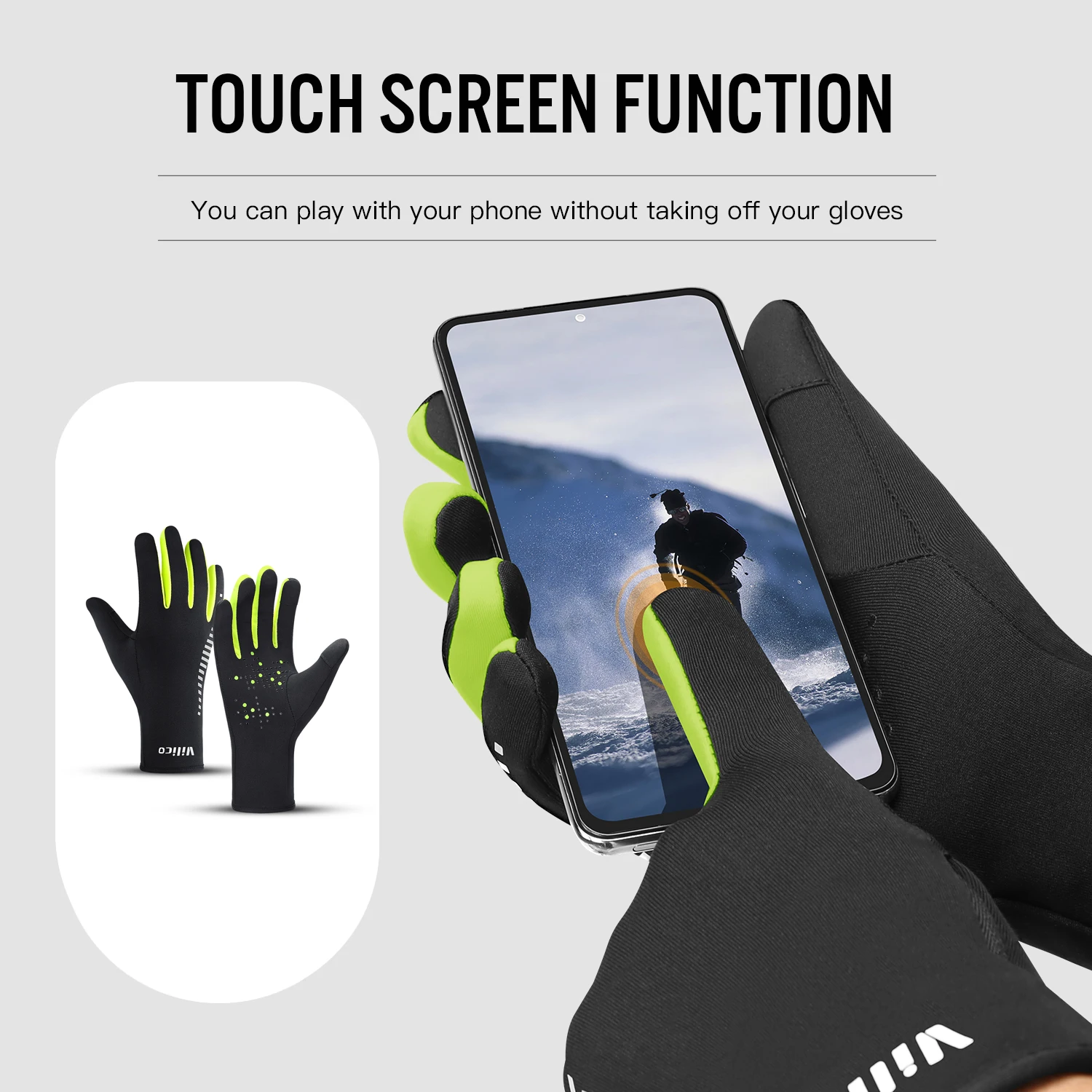 

Зимний велосипедный спорт на открытом воздухе, морозостойкий, теплая доставка, мужской и женский сенсорный экран с флисовыми перчатками для верховой езды и бега