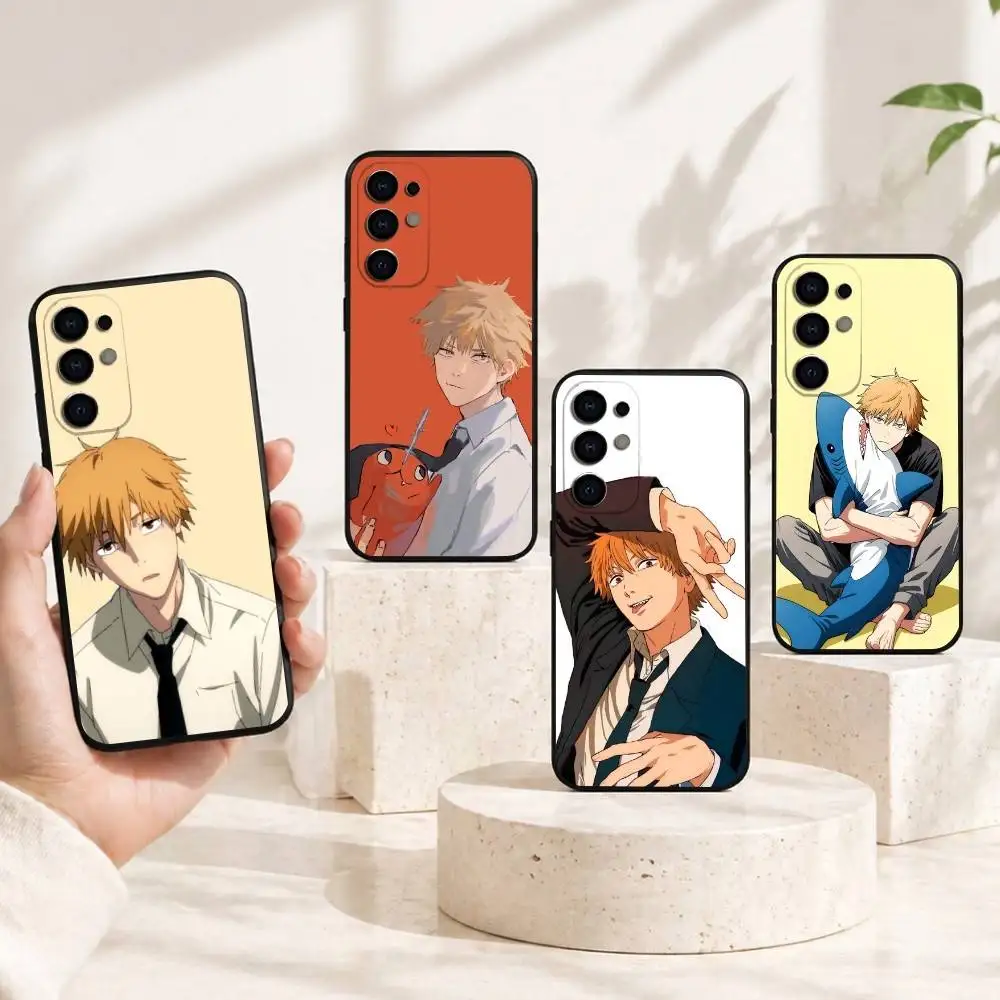 Anime C-Chainsaw Man D-Denji Phone Case For Samsung S25,S24,S21,S22,S23,S30,Ultra,S20,Plus,Fe,Lite,Note,10,Black Cover