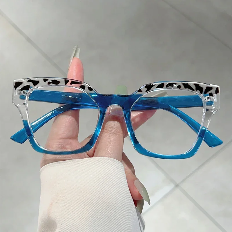 GM LUMIAS Fashion Cat Eye Glasses Women Patchwork Rim Optical Frames 2025 New Trendy Brand Design Blue Light Blocking Eyeglasses