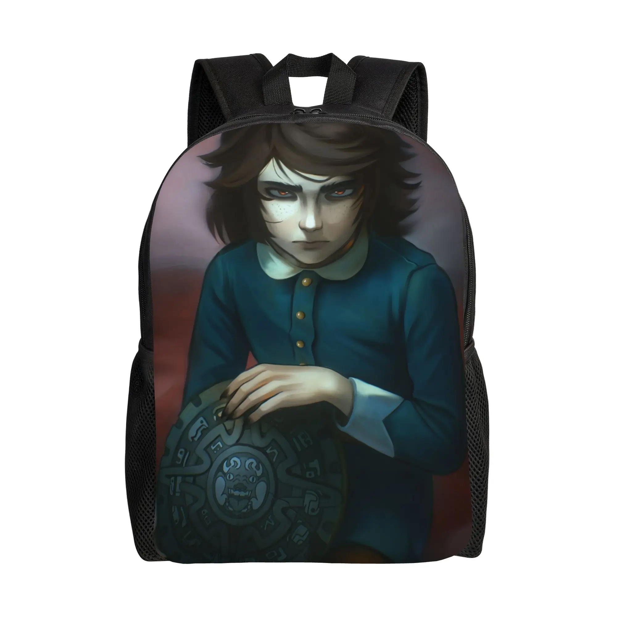 Abaddon Cute Horror Anime Backpack for Men Women Fashion High School Hiking Travel Daypack Haunteds Hotels Laptop Shoulder Bag
