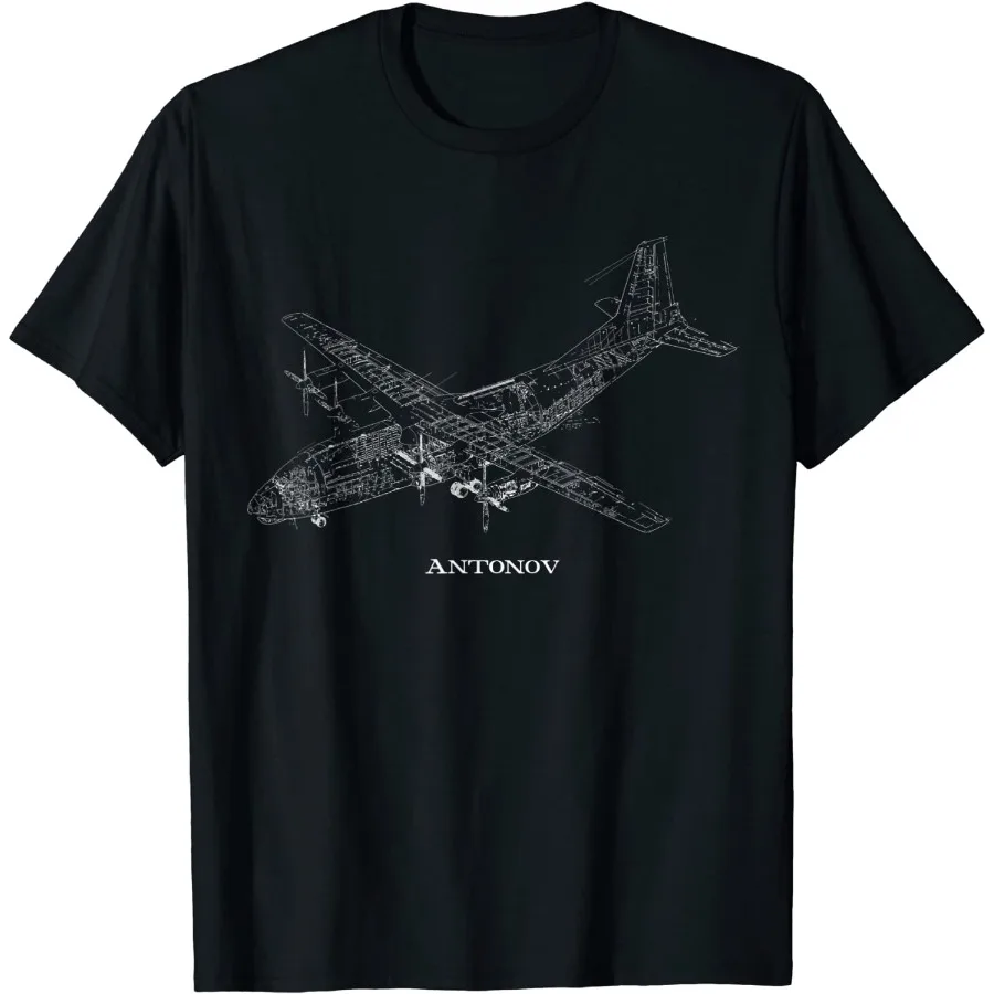 Antonov AN-225 Aeroplane Airport Aviator Flight Stuffs Men T-Shirt Short Casual 100% Cotton Shirts