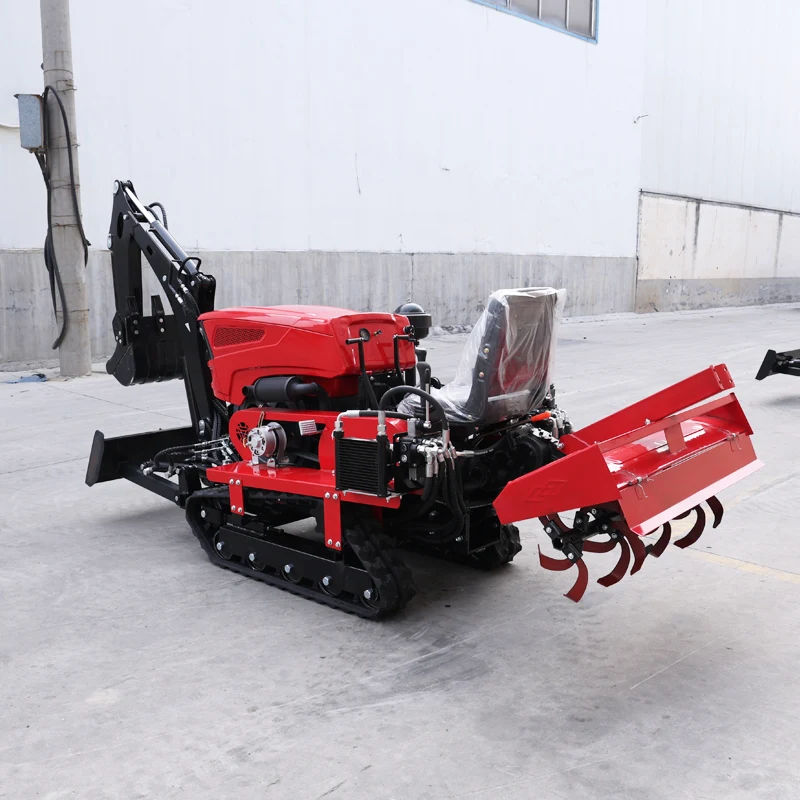 

Customized Small Crawler Rotary Tiller, Multi-functional Agricultural Tractor Compatible with Various Attachments