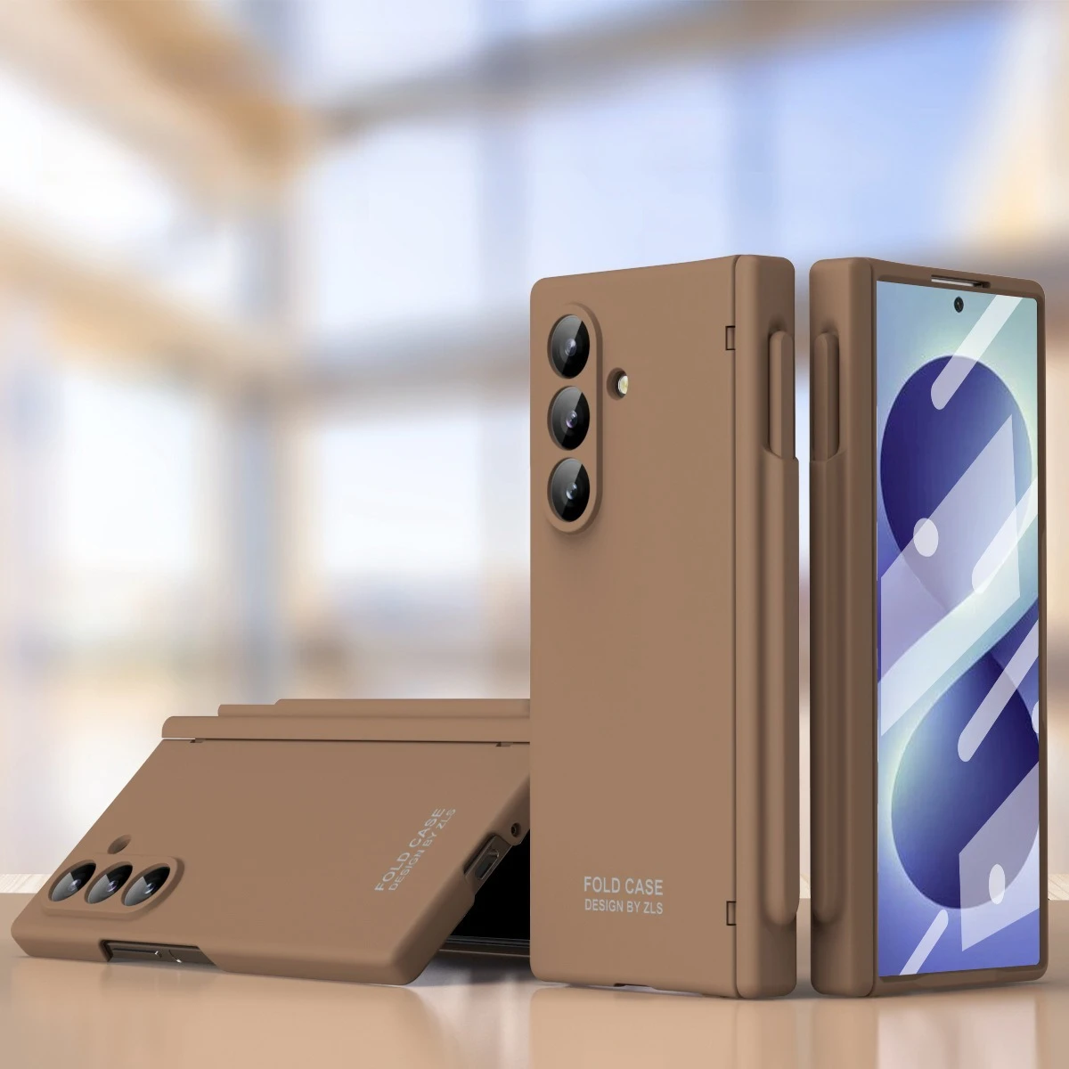 Vollständiger Scharnierschutz-Hartschalenkoffer für Samsung Galaxy Z Fold 8 Ultra 7 6 5 4 3 Handyhülle mit Displayschutzfolie, kratzfest.
