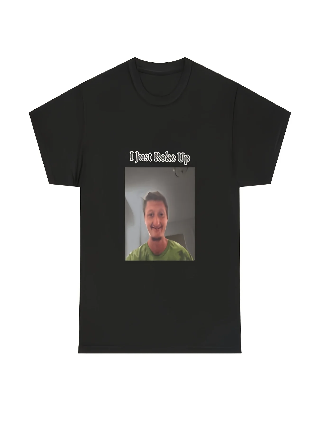 Men's Unisex Heavy T Shirt with I Just Woke Up Daniel Larson Graphic Funny Casual Short Sleeve Casual Multi-Functional TShirt