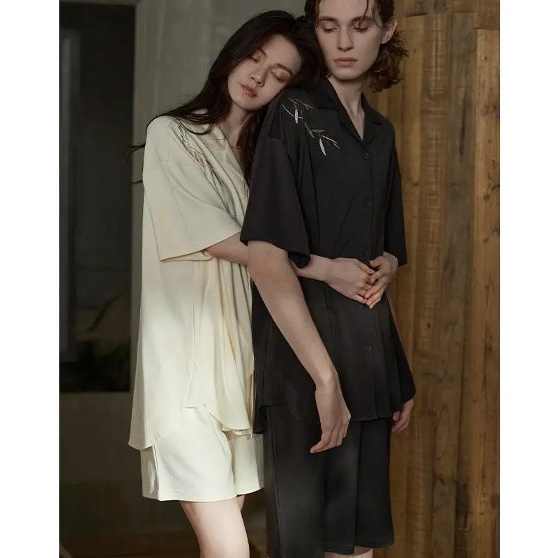 2024 new couple pajamas Modal cotton loose suit wear casual Couple clothes pajama sets Fashion Casual Couple Home Colth Couples