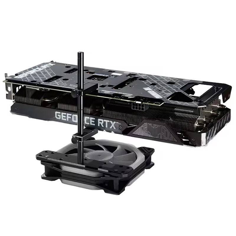 Aluminium Graphics Card Holder Video Card Bracket PC Case DIY Accessories GPU Support Bracket For 12/14cm Fan JJ3804
