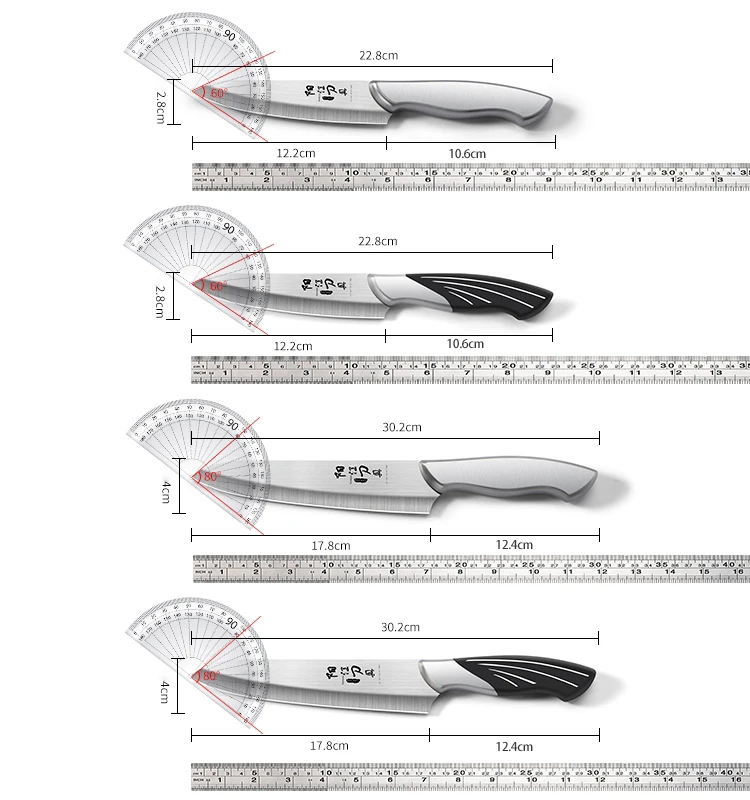 Nowy uchwyt ze stali nóż szefa kuchni, Sushi non-stick łososia nóż ostry wielofunkcyjny nóż do owoców do domowej kuchni, akcesoria kuchenne