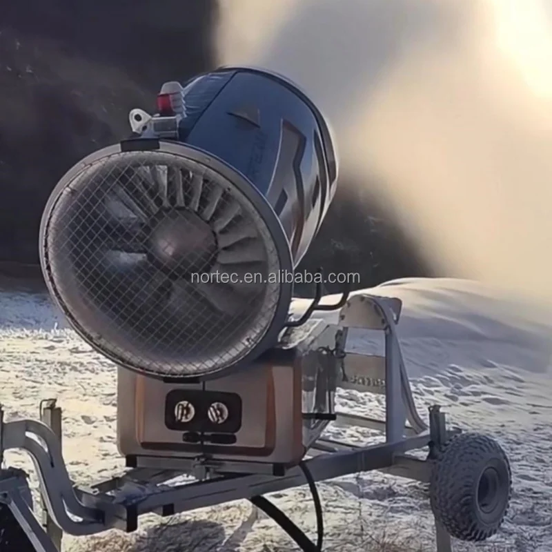 Outdoor Ski Resort Smart Snow Making Machine Powder Generator Automatic Snow Cannon Fan Maker Shed