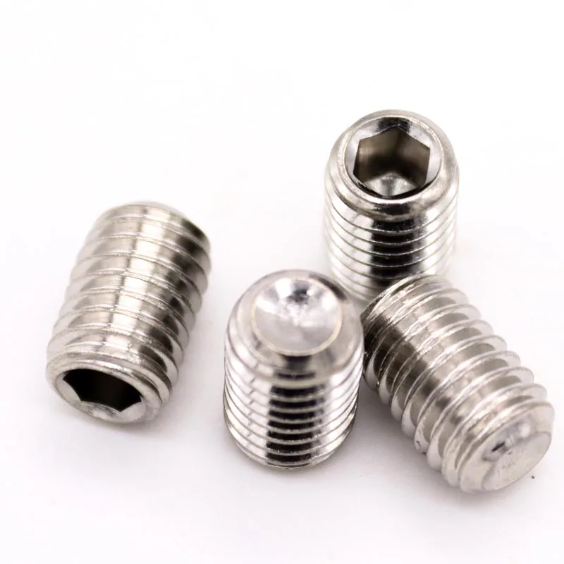 M2 M2.5 M3 M4 M5 M6 M8 M10 M12 M16 DIN916 A2 304 Stainless Steel Hex Hexagon Socket Allen Cup Point Set Screw Grub Bolt