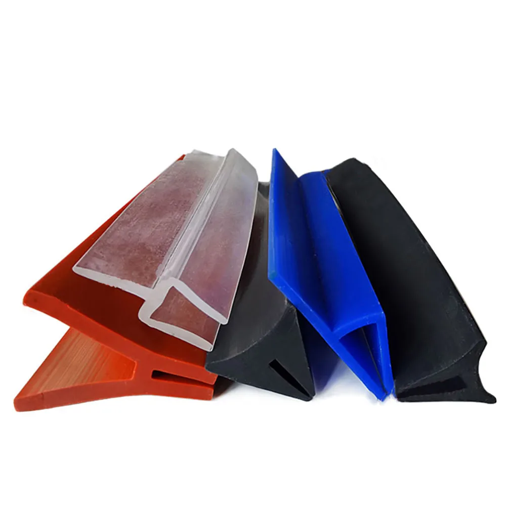 Frameless Glass & Metal Panel Edge Banding Strip F U H Silicone Rubber Seal 1M 3M 5M Door Window Decorative Edge Shield Strip