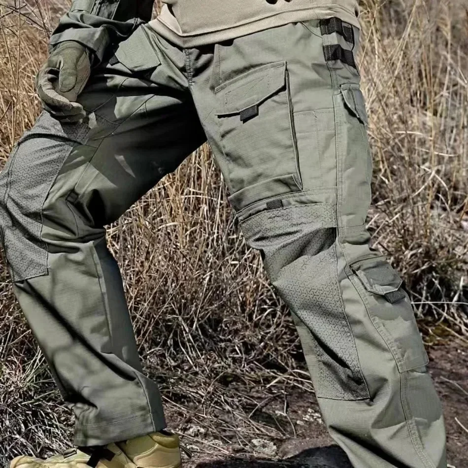 Taktische Hosen für Herren, Outdoor-Cargohosen mit mehreren Taschen, Militär-Kampfhosen, strapazierfähige Wander- und Arbeitshosen für Herren. – Detail 17