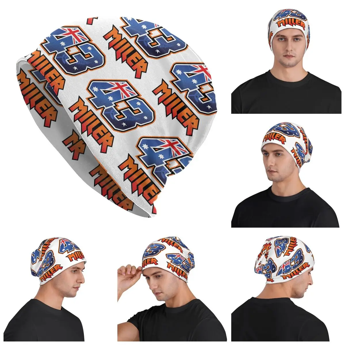 Jack Miller Number 43 Skullies Beanies Hats Warm Autumn Winter Outdoor Cap Knitted Bonnet Caps for Unisex Adult