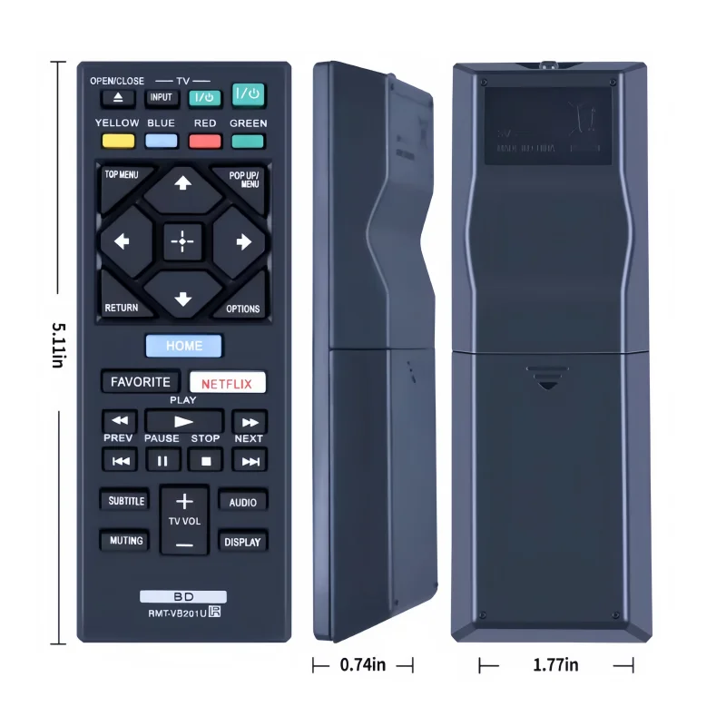 Premium RMT-VB201U Infrared Remote, Ergonomic Easy Operate Replacement Compatible with Sony Blu-ray DVD Player BDP-S1700