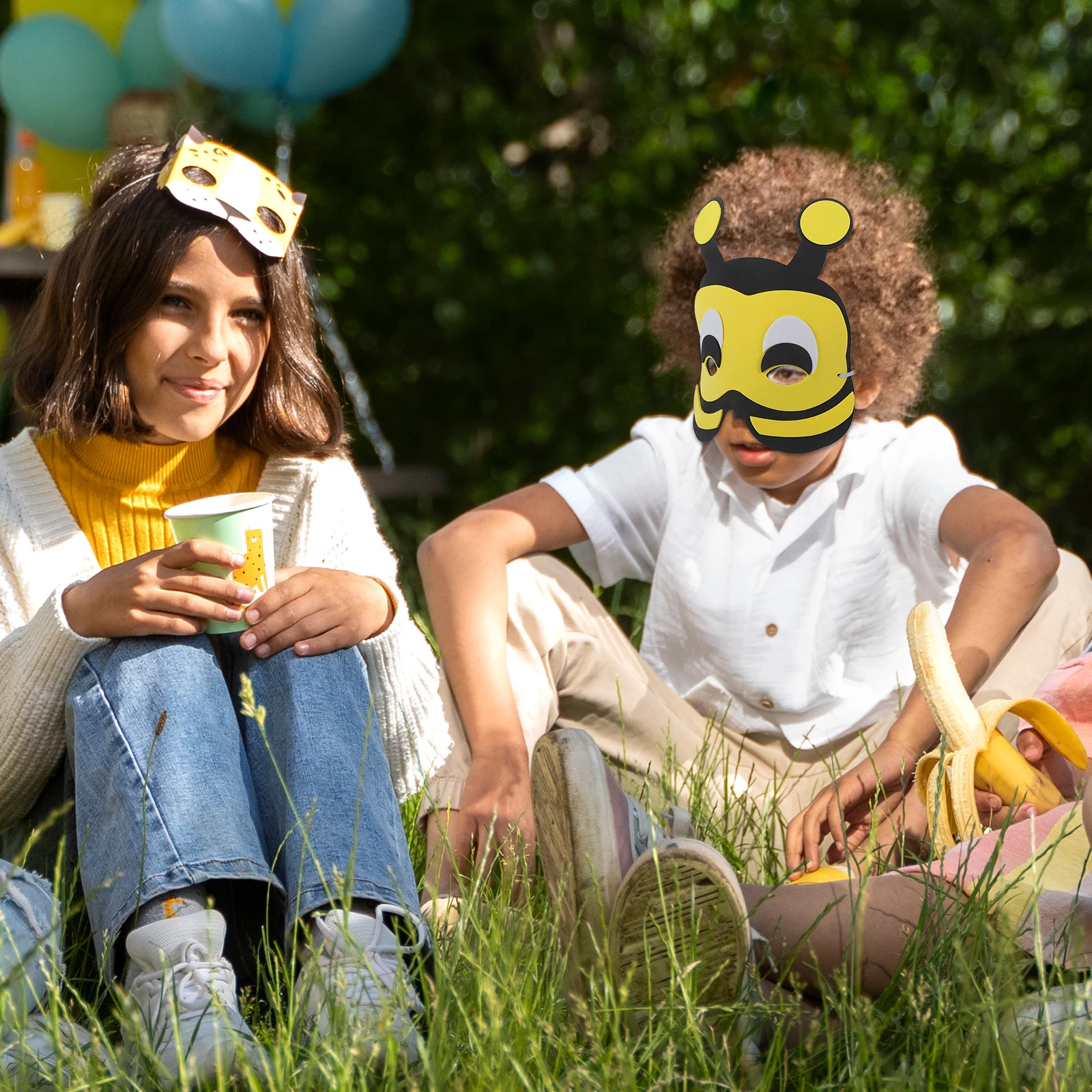 

Bee Masks Kids Cosplay Soft Halloween Christmas Birthday Party Favor Animal Cartoon Stylish Unique Eye Cover Toy