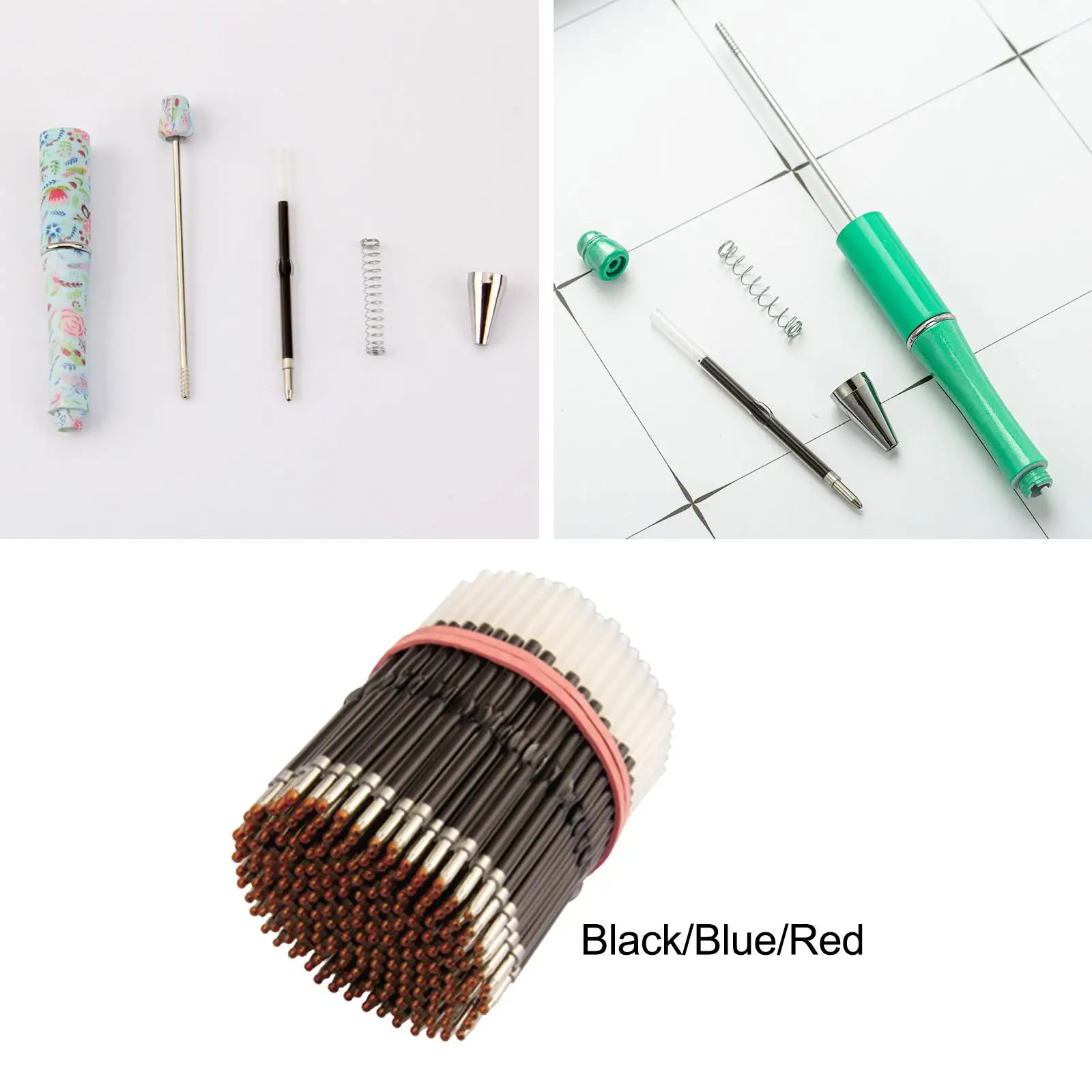 200 Pieces Ballpoint Ink Refill Stationery Replaceable Ballpoint Pen Refills