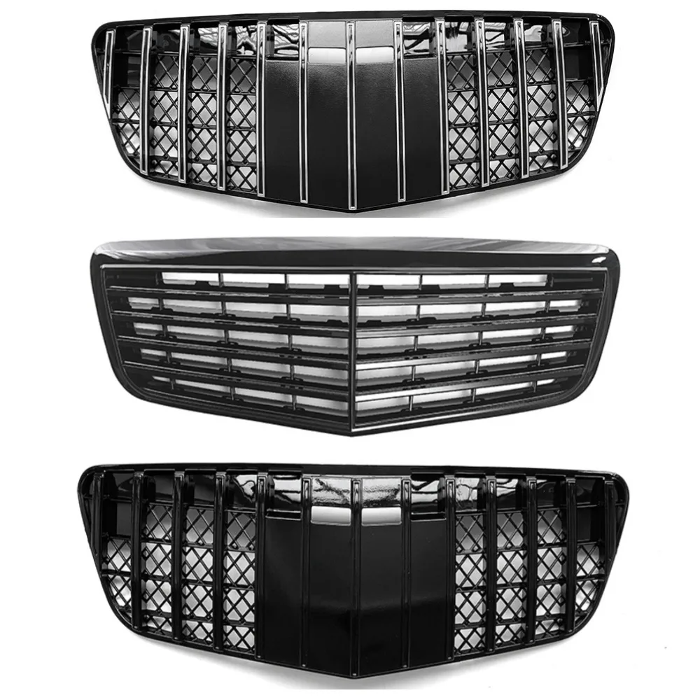 For W211 E200 E230 E240 E280 E350 2003-2008 Mercedes Benz E-Class  Front Bumper Gril Racing Grill Accessories
