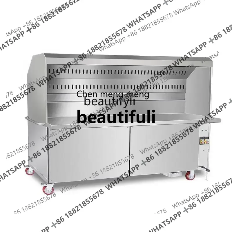 X Q Smokeless barbecue truck Commercial charcoal stall Night market Mobile environmental protection oil fume purification