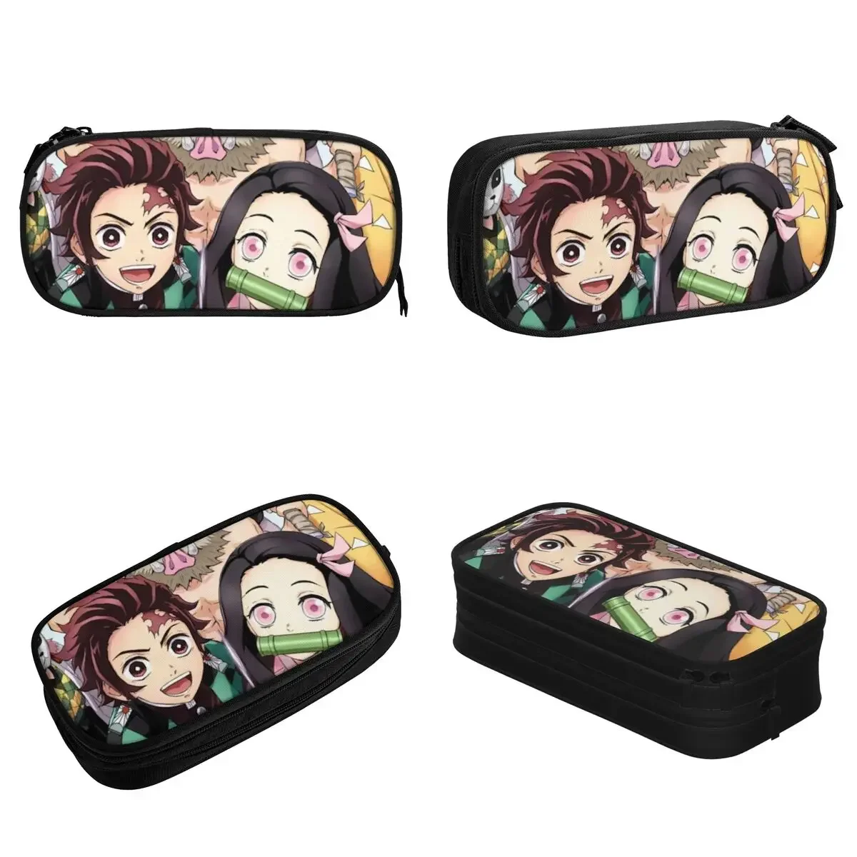 Kimetsu No Yaiba Demon Slayer Pencil Case Fashion Manga Japan Samurai Box Bags Girl Boy Large Storage Students School Pencil Box