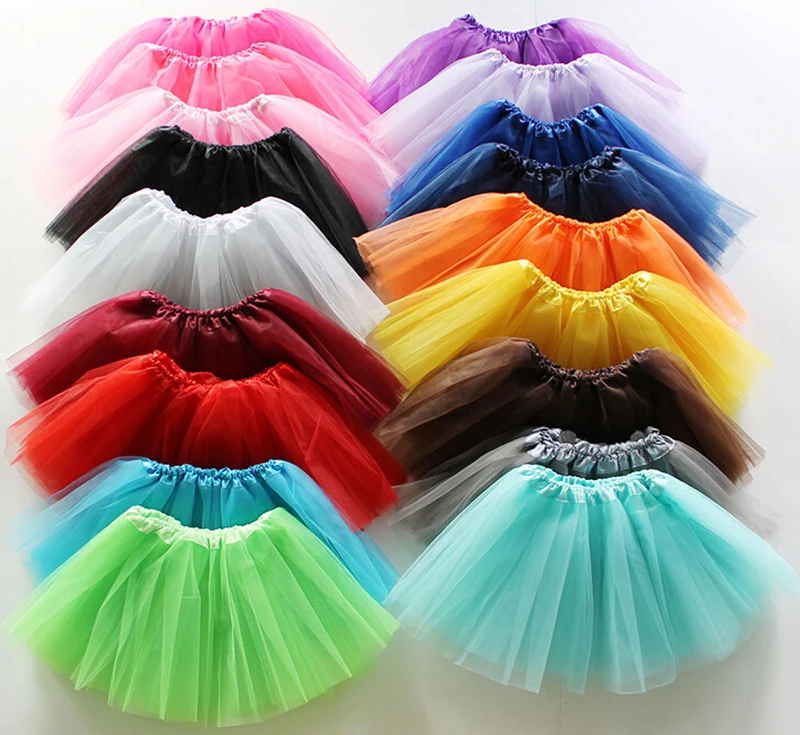 1Pc Fashion Mesh Skirts for Kids Girls Dancing Ballet Performance Tutu Skirts Dancewear Princess Skirt Children Princess Clothes