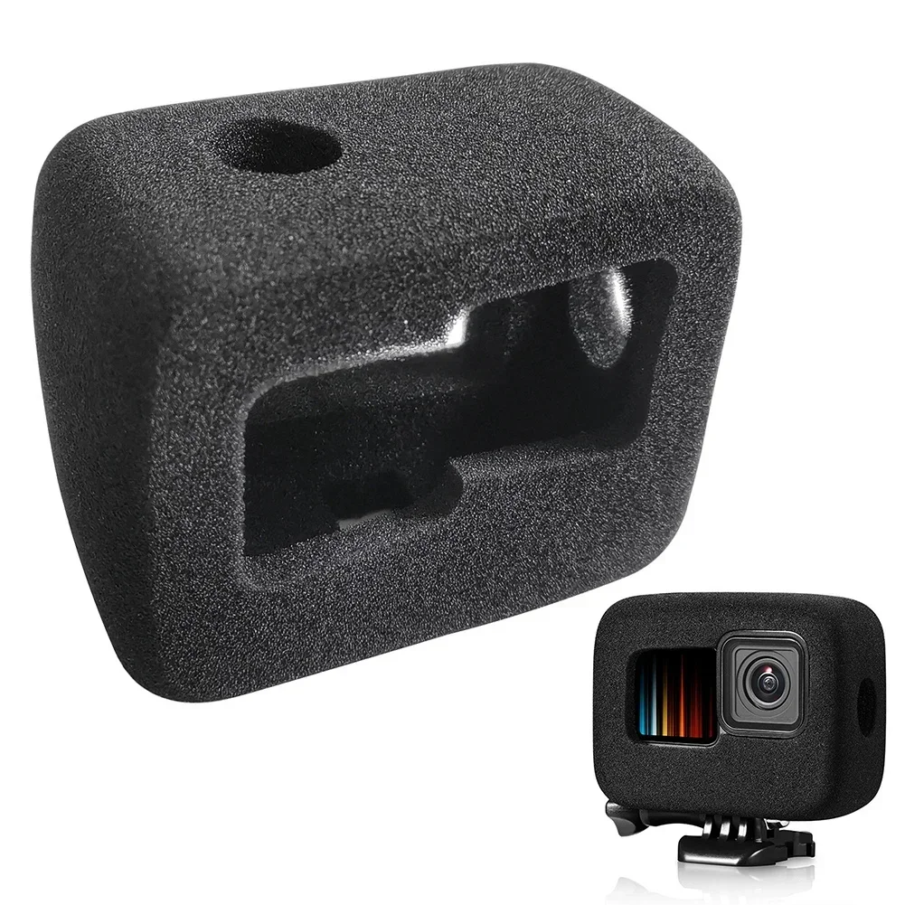 Cubierta de esponja para parabrisas, solución de funda de esponja para ruido de viento para GoPro HERO 11 10 9 cámaras, caja de espuma con cancelación de ruido