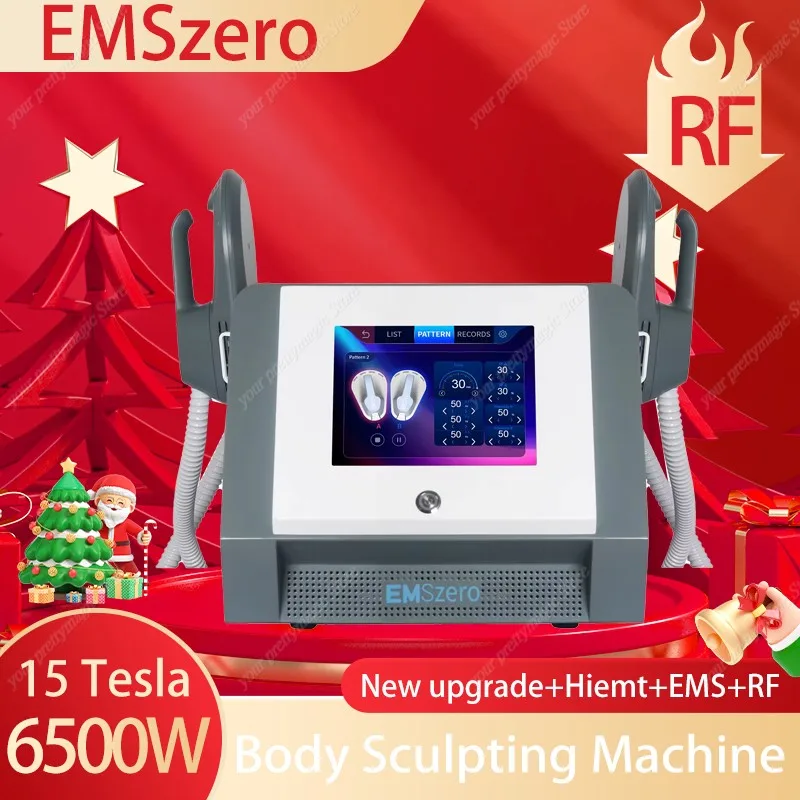 EMS Sculpt Machine 15Tesla 6500w EMSzero RF Fat Slimming Burning Muscle Stimulation Body Sculpting 15 Electromagnetic Therapy