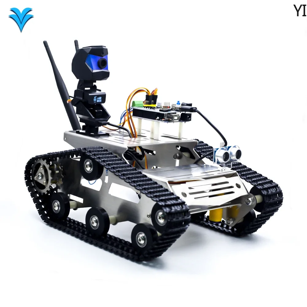 Wireless Wifi Manipulator Robot Car With Arm Vehicle Robotics Camera Educational Kit TUTORIAL Compatible With Arduino IDE