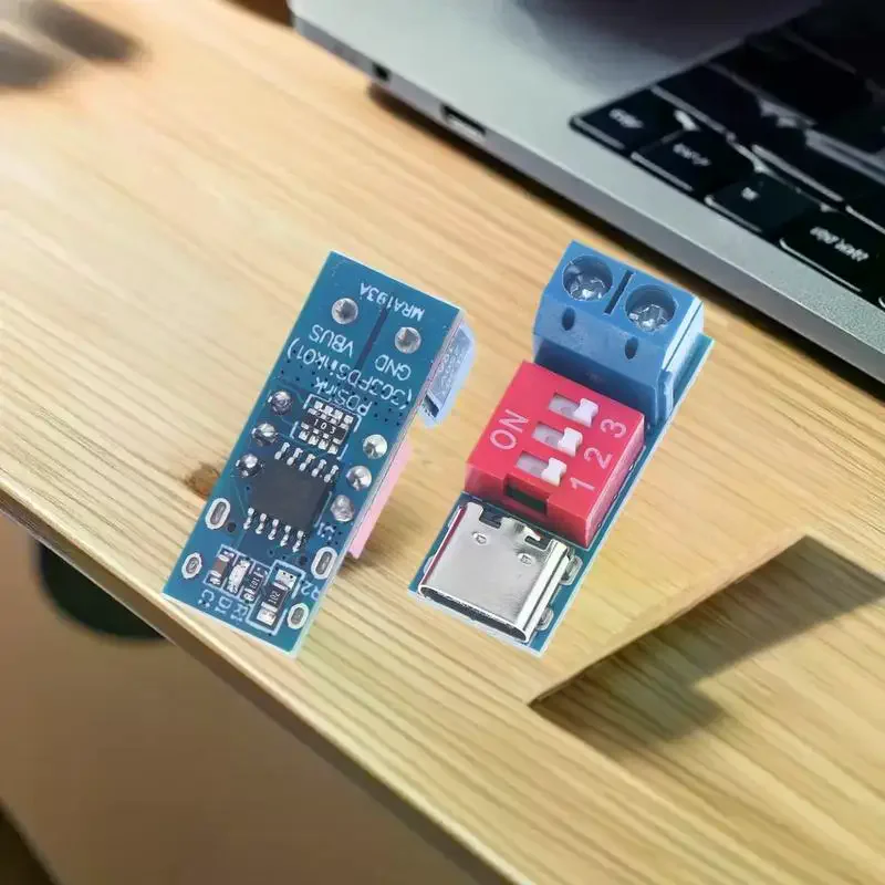 1/2/5Pcs Adjustable USB Type-C Tester, 5-20V Blue PD Power Supply Module, 100W Fast Charging Test PD Trigger Board