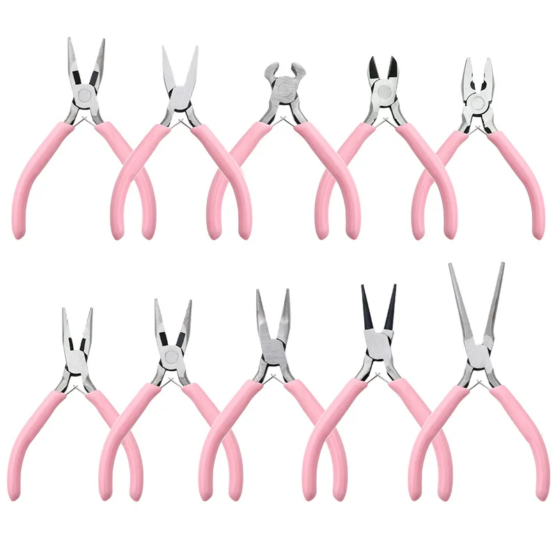 

1PCS Mini Pliers Diagonal Pliers Round Bent Needle Nose Cutter Handcraft Beading Insulated Plier For Jewelry Making Hand Tool