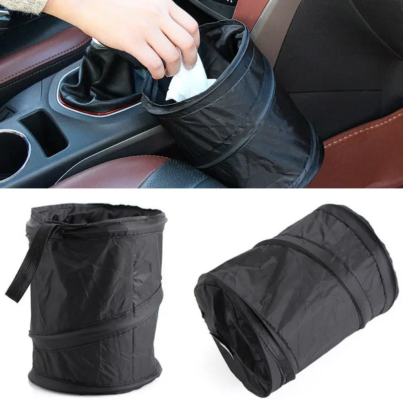 

Universal Traveling Portable Car Auto Trash Collapsible Pop-Up Leak Proof Can Garbage Bag, Litter Bag, Leak Proof Auto Trash Bin