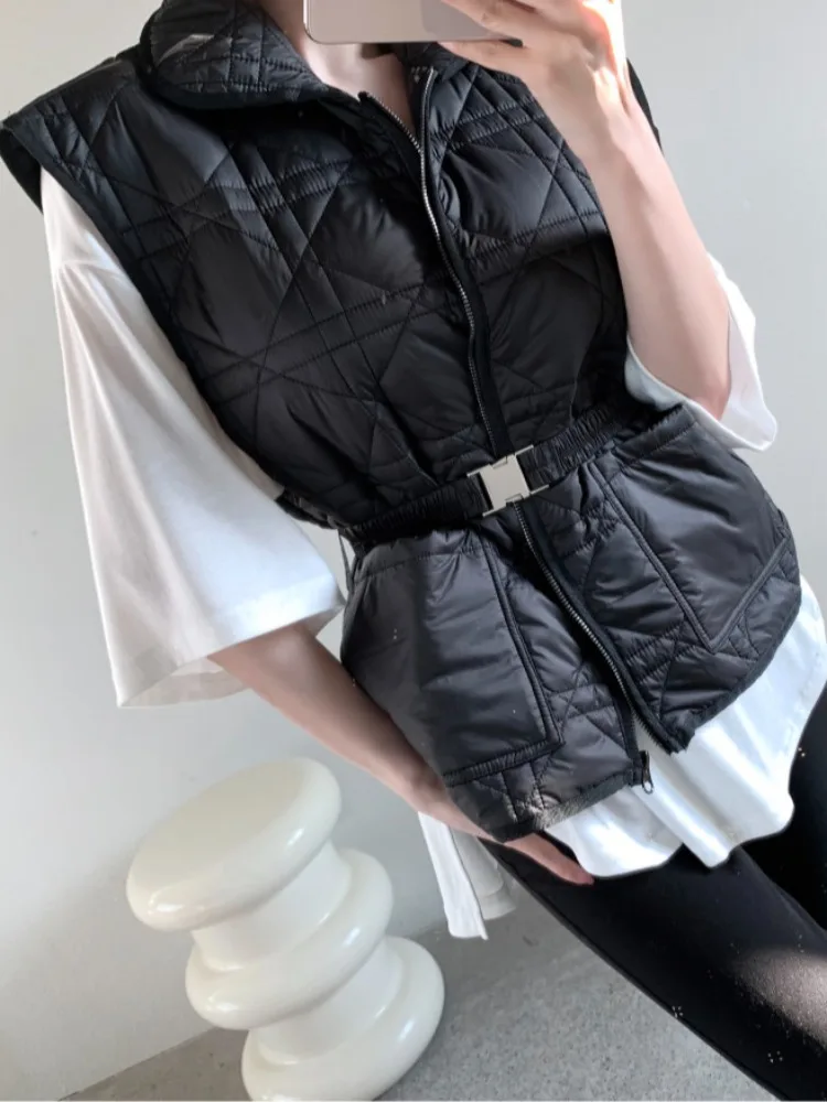 Women's Long Sve Vest Korean Sle Chic Autumn Winter Versatile Collared Top Faionable Retro Design Versatile Outerwear