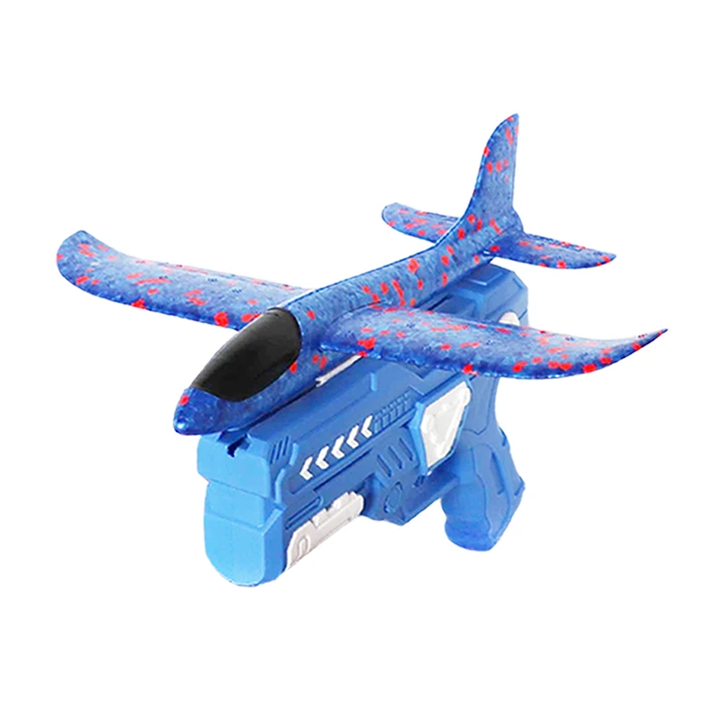 Children\'s Foam Ejection Aircraft Toys Parent-Child Interaction Foam Aircraft Park Fire Outdoor Sports Hand Toss Flying Toy Boys